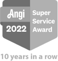 Angi 2022 Super Service Award 10 years in a row