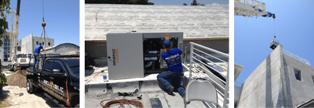 Commercial Rooftop Generator Installation in Miami Beach, FL
